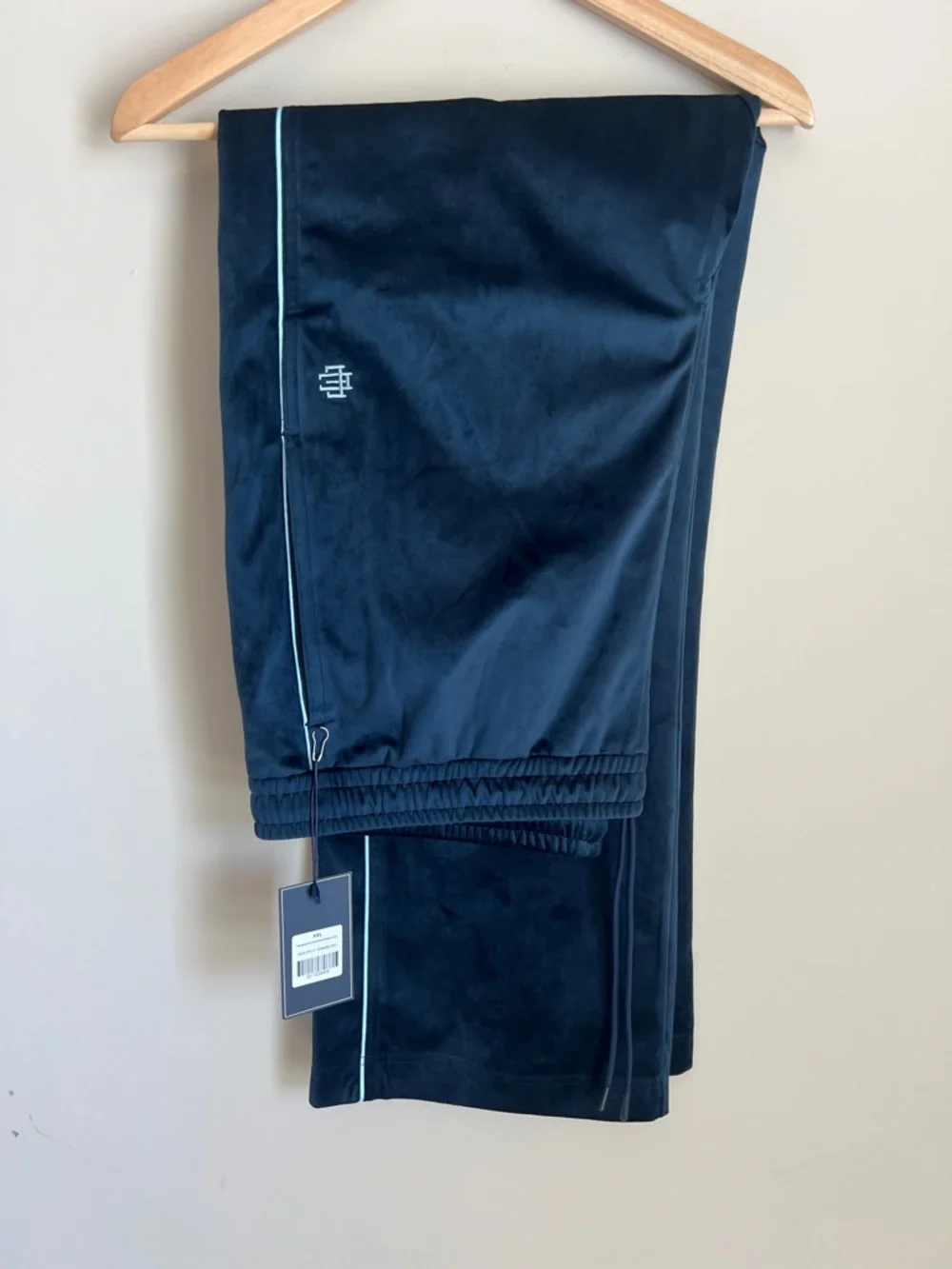 NWT Eric Emanuel Velour Track Suit Track Pants and Jacket Set Navy Men's XXL